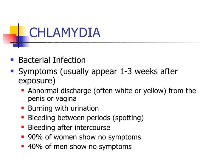 Chlymidia vaginal bleeding after sex